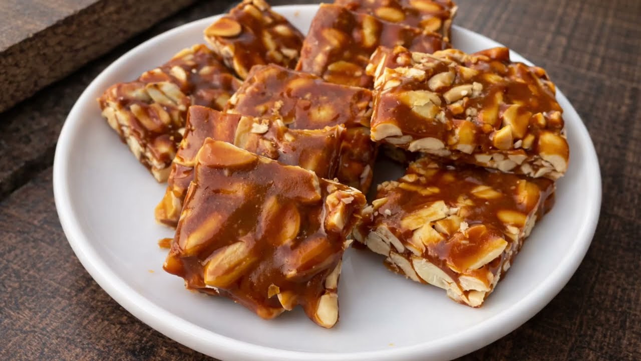 Make Crunchy Jaggery Peanut Brittle at Home Traditional Recipe