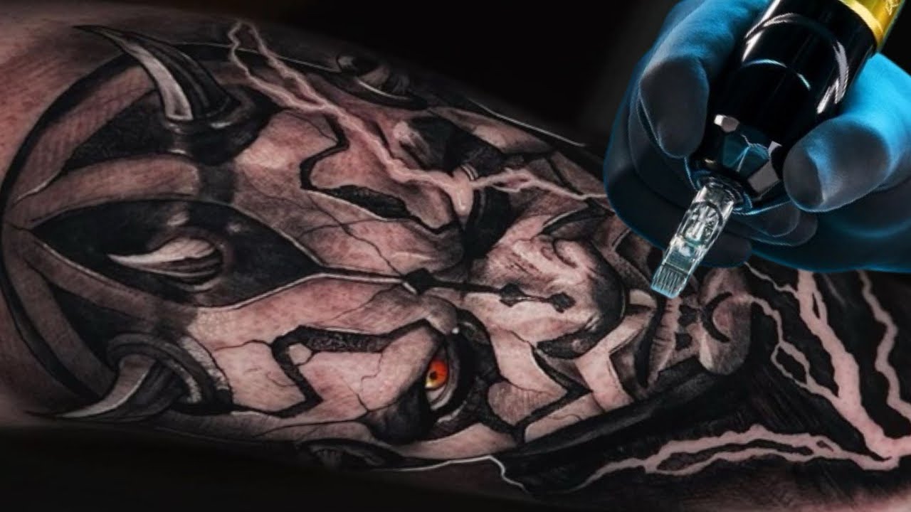 Tattoo Time Lapse | Como Tatuar Darth Maul 