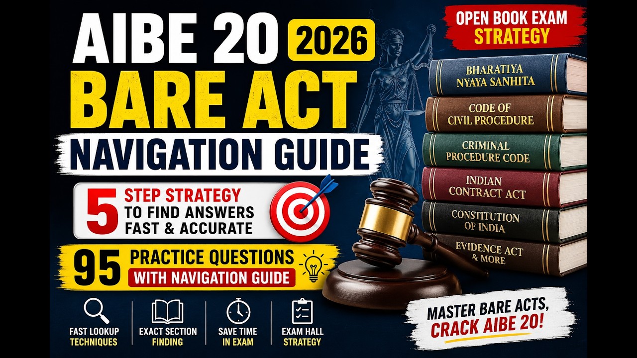 AIBE Bare Act Navigation Guide 2026 | Open Book Exam Strategy | Simple Legal Knowledge