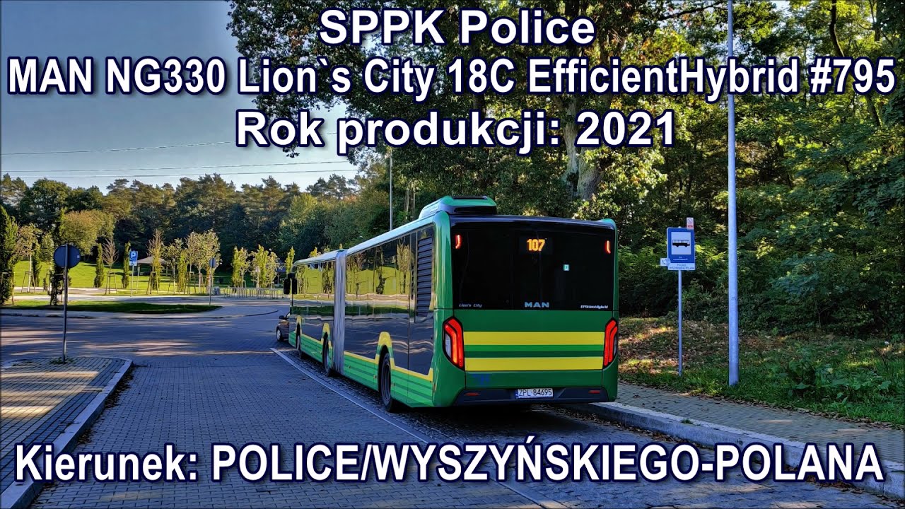 SPPK Police - Linia 107, MAN NG330 Lion's City 18C EfficientHybrid #795