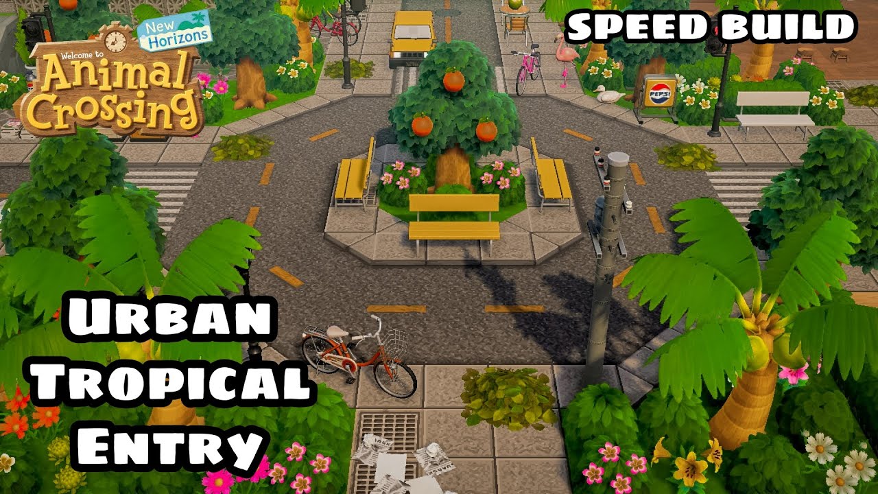 Urban Tropical Citycore Entry//Animal Crossing: New Horizons