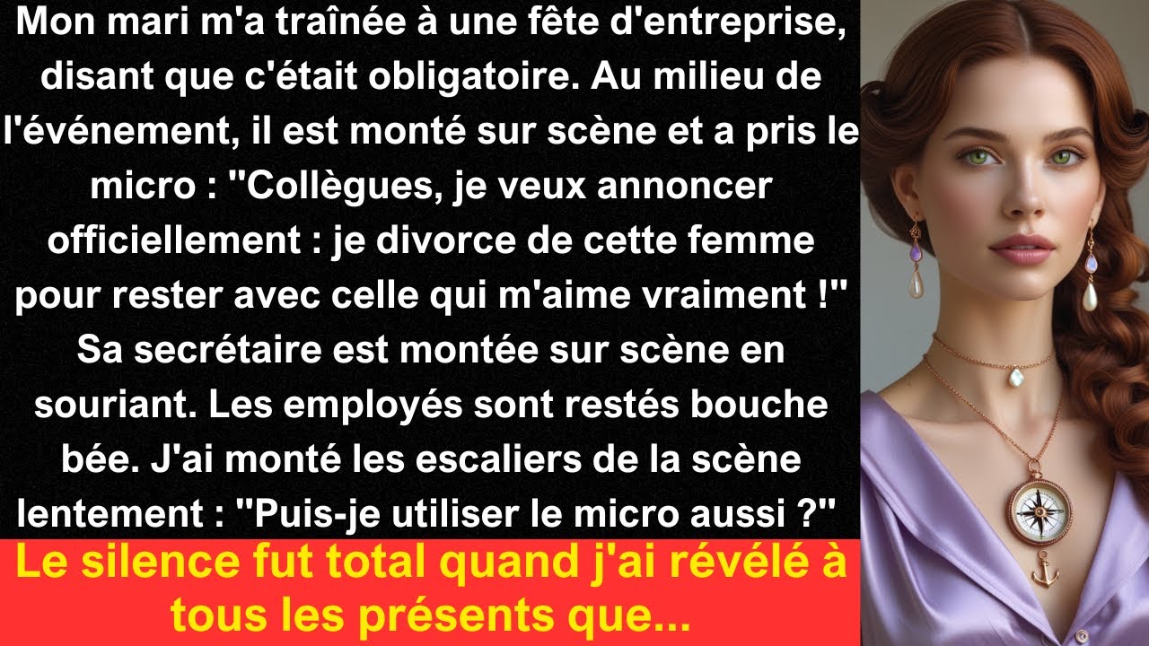 Mon mari m'a traînée à une fête d'entreprise, disant que c'était obligatoire. Au milieu de...