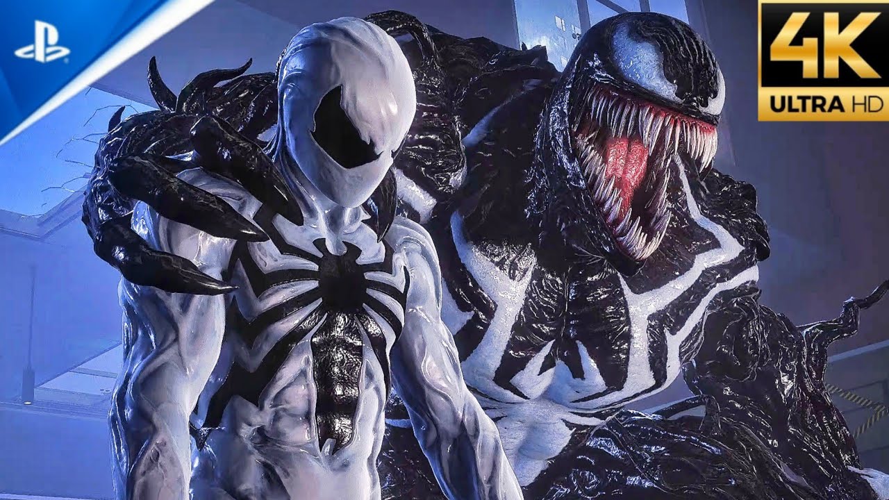 White Symbiote Suit vs Venom Boss Fight (Ultimate Difficulty) - Spider-Man 2 PS5 (4K)