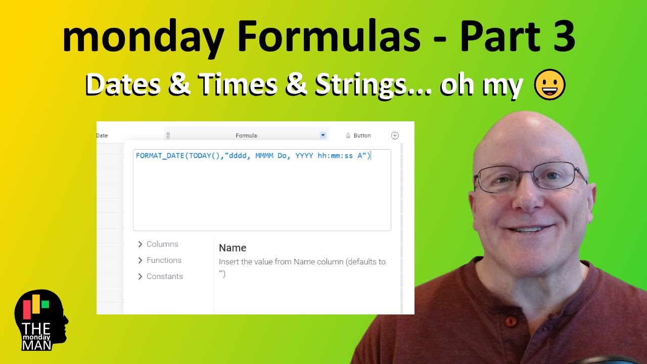 monday Formulas - Part 3: Dates/Times, Strings and Status