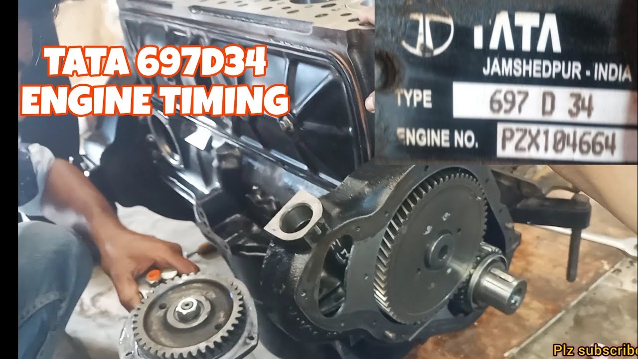 tata engine timing||tata 697D34 engine how to install timing & see timing mark