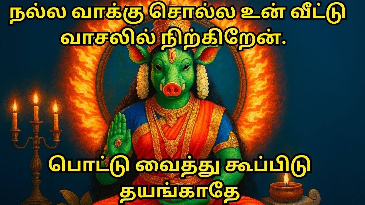 நல்ல வாக்கு சொல்ல உன் வீட்டு வாசலில் நிற்கிறேன். பொட்டு வைத்து கூப்பிடு.#varahi #வாராகி