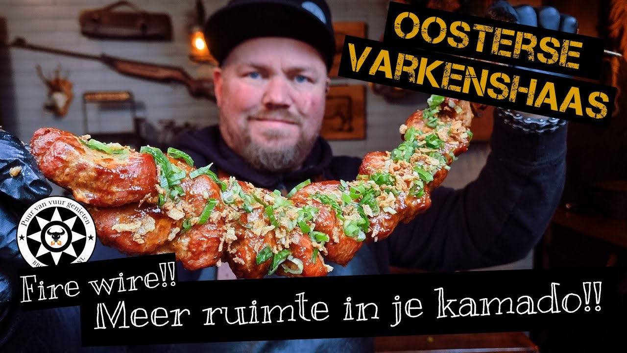 Oosters gemarineerde varkenshaas op de bbq - primo kamado