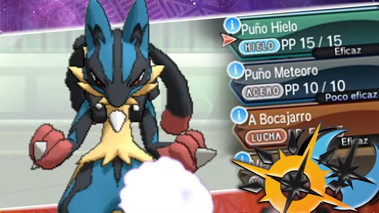 ¡MEGA LUCARIO CON PUÑO METEORO TOP! Pokémon Ultra Sol/Ultra Luna: COMBATE!