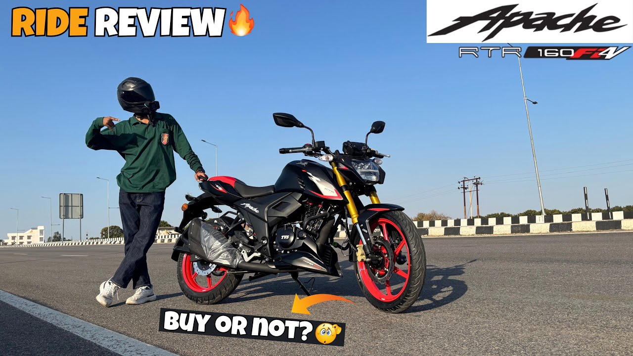 TVS Apache 160 4V USD Suspension Ride Review🔥 - Power, Performance & Precision  @bikeshunt