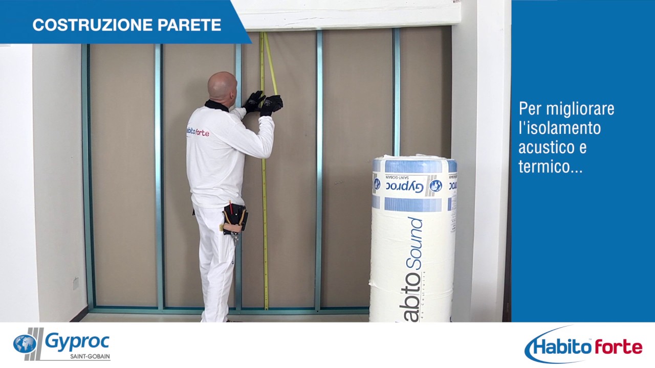 Parete divisoria con cartongesso resistente Habito Forte