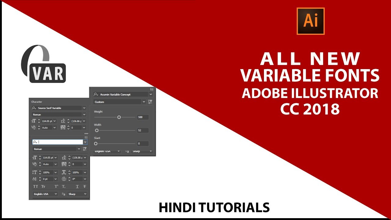 Understanding New Variable Fonts In Adobe Illustrator CC 2018