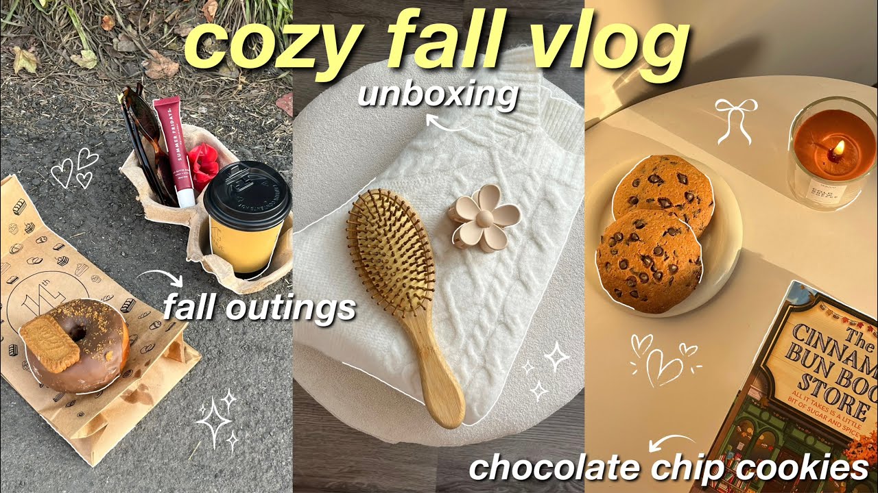 cozy fall vlog 🍂🍪 ultimate fall guide, baking chocolate chip cookies, fall outings, unboxing & more!