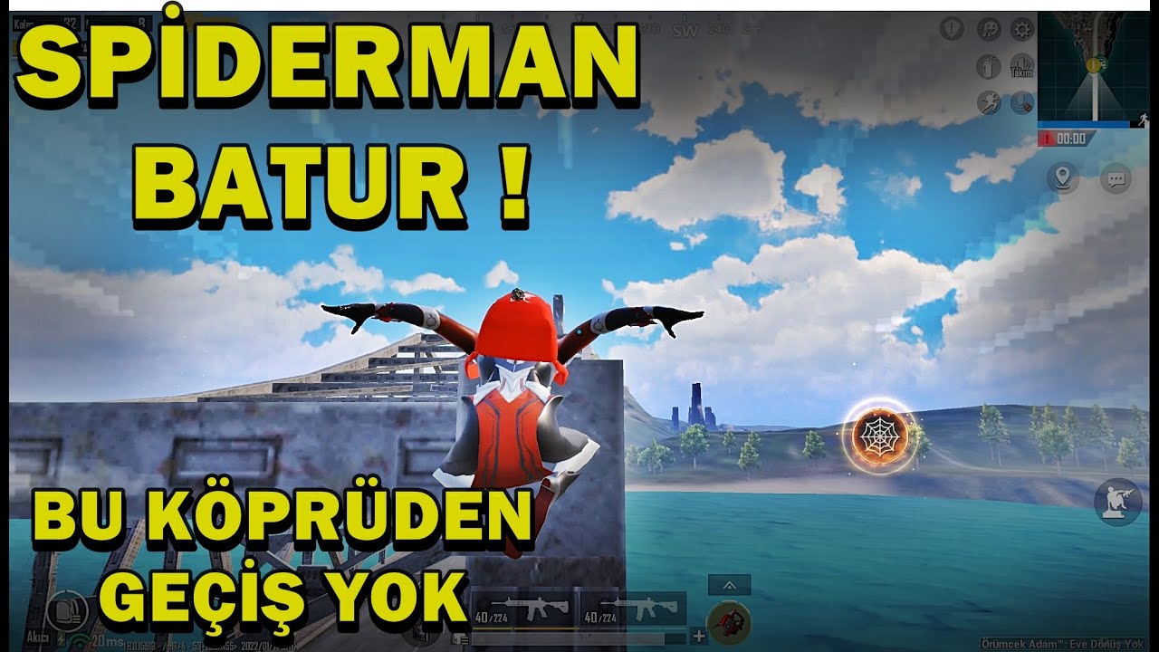 SPİDERMAN  BATUR KÖPRÜ TUTARSA NE OLUR ?  PUBG MOBİLE