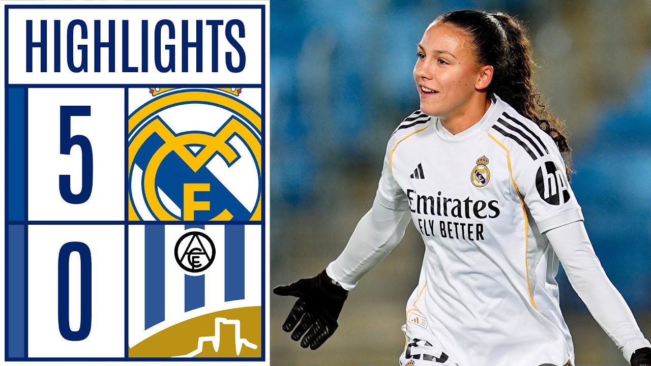 REAL MADRID CF 5 - 0 ALHAMA CF ELPOZO | RESUMEN LIGA F MOEVE