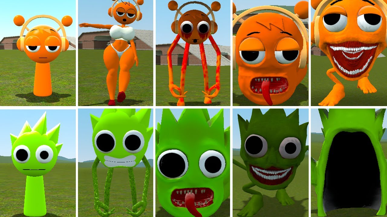 ALL NEW ZOOCHOSIS OREN SPRUNKI FAMILY VS ALL SPRUNKI LIME TAPES FAMILY ? in Garrysmod!,...