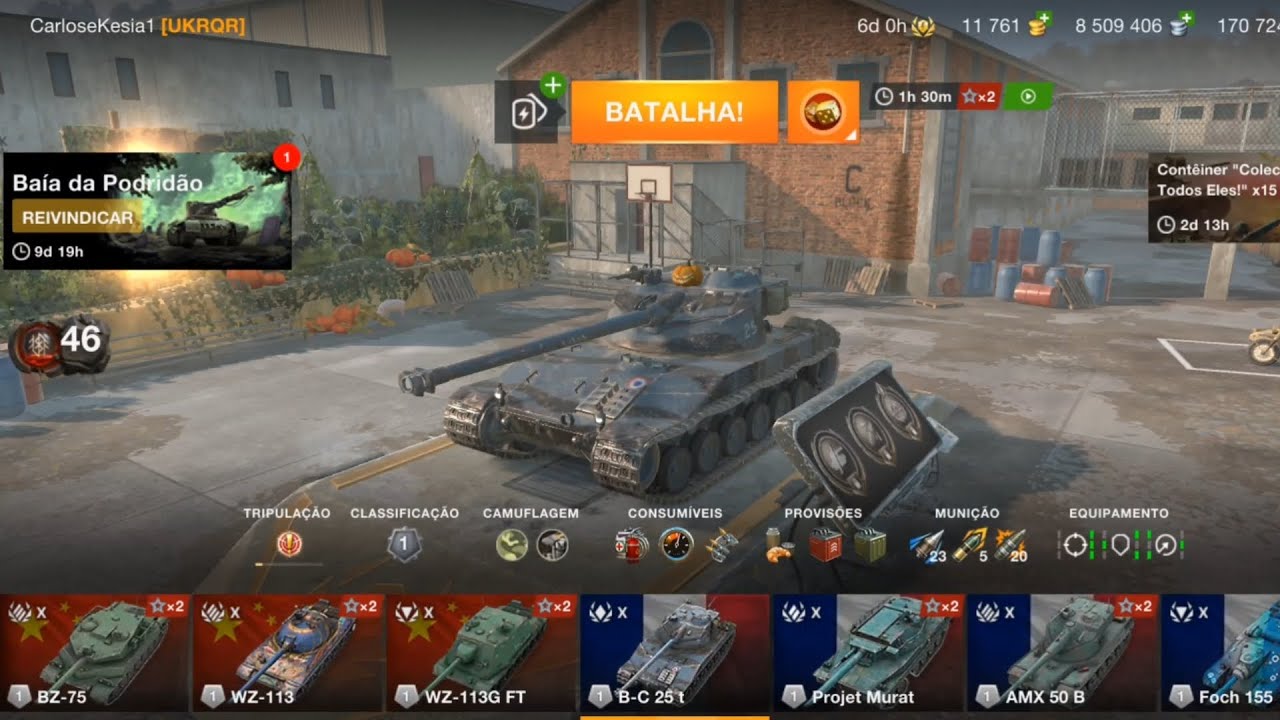World of tanks blitz jogando no celular mobile VS computador tank B-C 25 t tier 10 França 