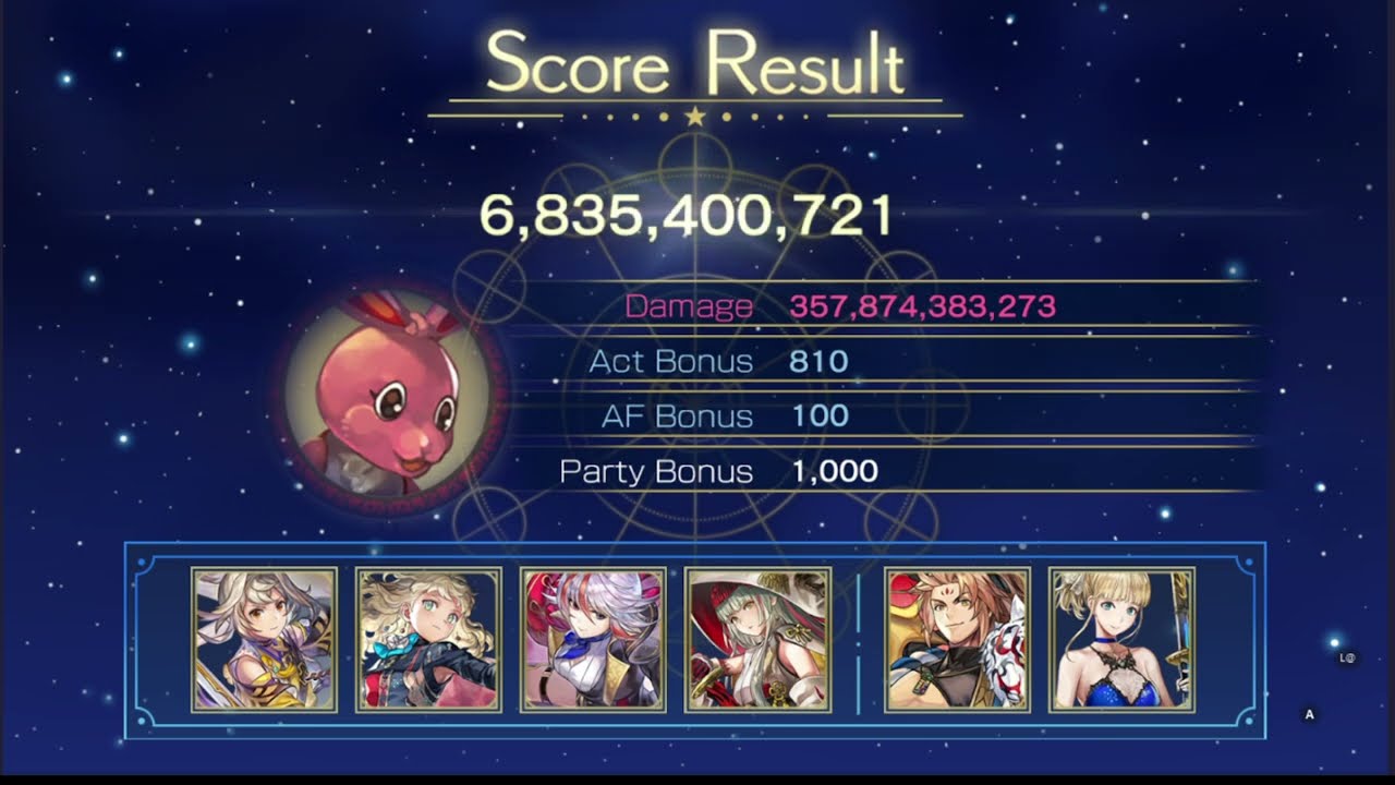 Another Eden - Astral Archives Book of Mimi Challenge Mode (True Hero; Slash Team; 6.8b pts)