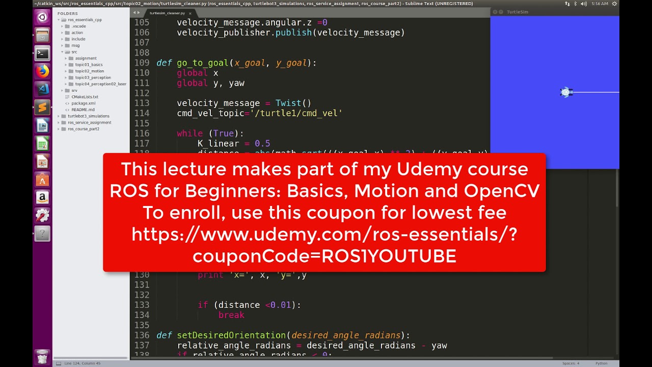 [Udemy ROS] Go to Goal in ROS (Python)