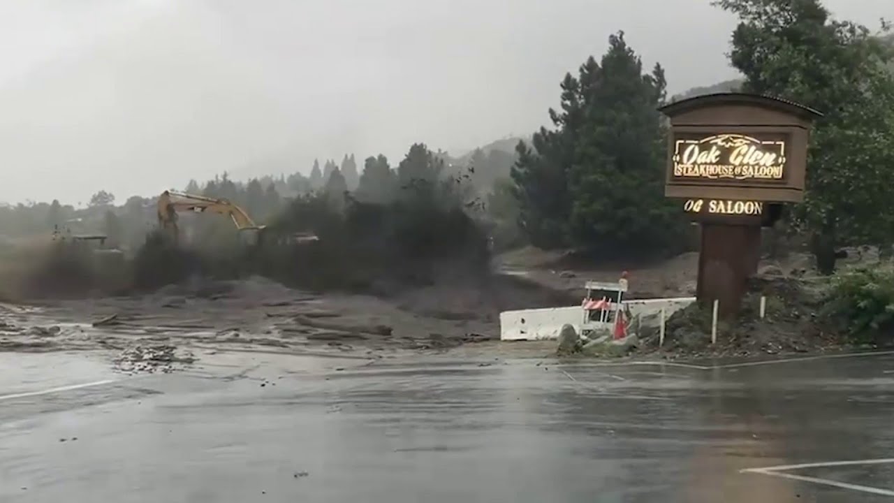 Mudflow Shoots in the Air as Storm Hilary Floods Southern California -- Storyful