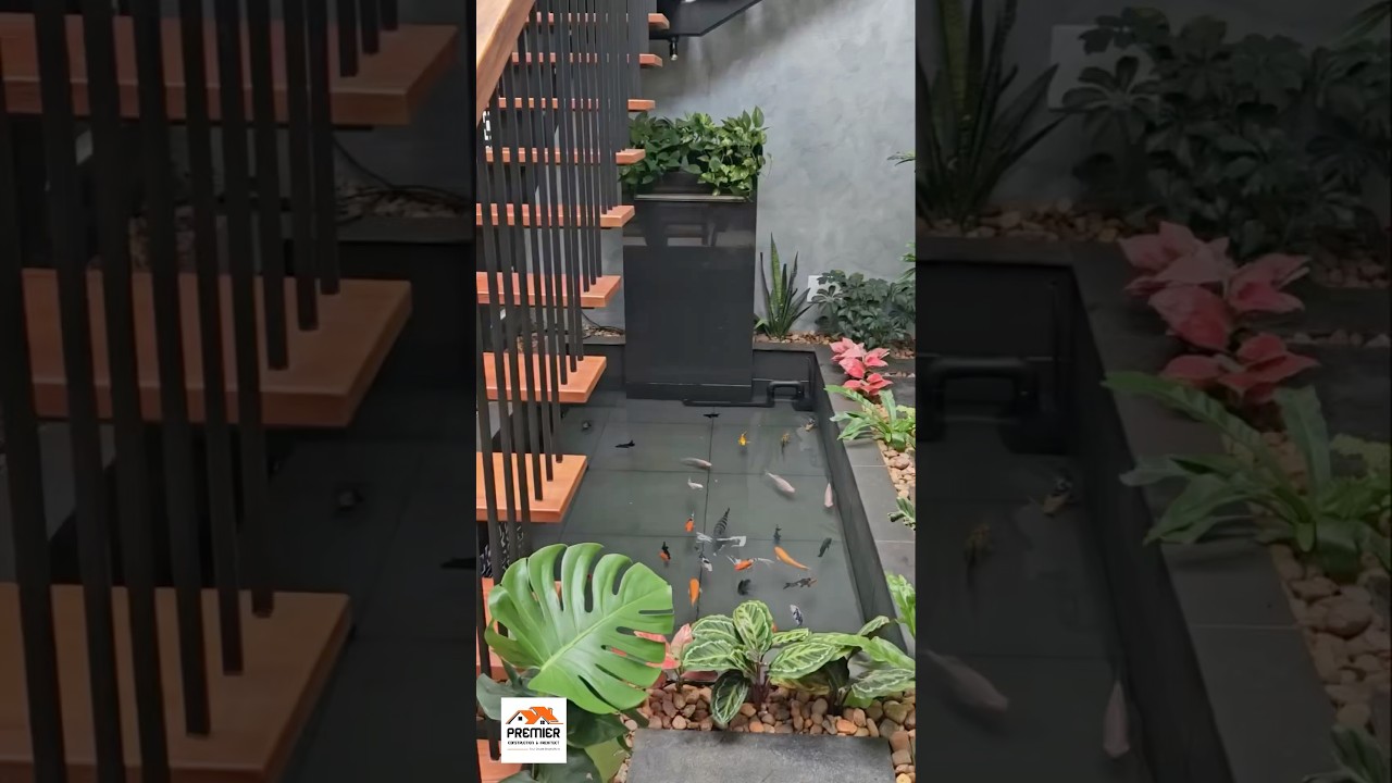 House Inside fish tank near to staircase #shorts #ytshorts #viral #fishtank #constructionchannel