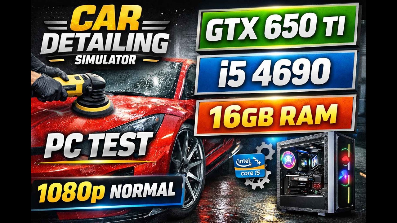GTX 650 Ti Can Handle This? 😱 | Car Detailing Simulator | 1080p Test”