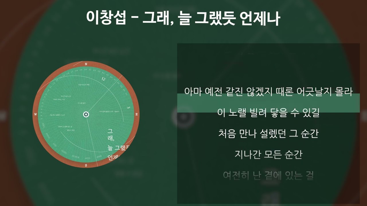 이창섭 - 그래, 늘 그랬듯 언제나 [가사/Lyrics]