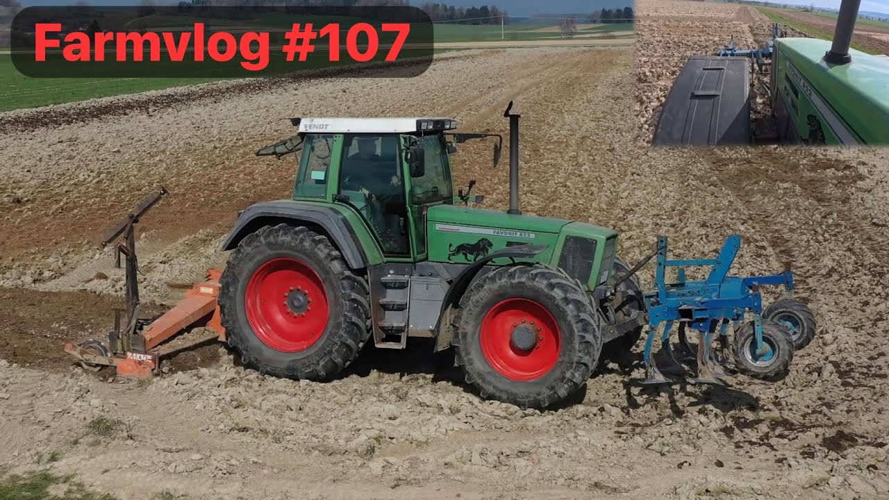 Farmvlog #107 4 Meter Kreiseleggen mit Fendt Favorit 822 (Drohne & Sound)