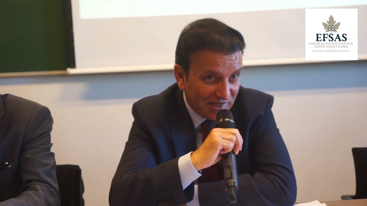 Mr. Nasir Aziz Khan (Political Activist) speaking on terrorism in Kashmir during EFSAS conference