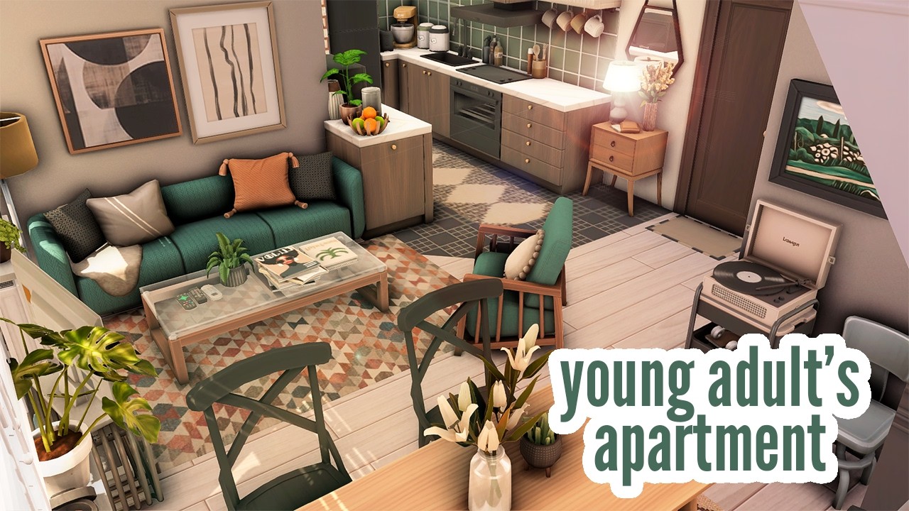 Квартира молодого человека \\ The Sims 4 CC скоростная сборка