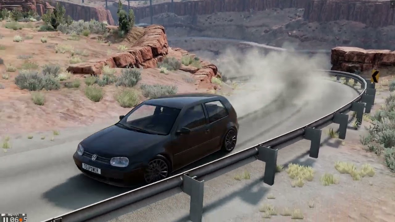 VOLKSWAGEN GOLF 4 1.9TDI VP / CHIPED and STRAIGHT PIPE (BeamNG.Drive)