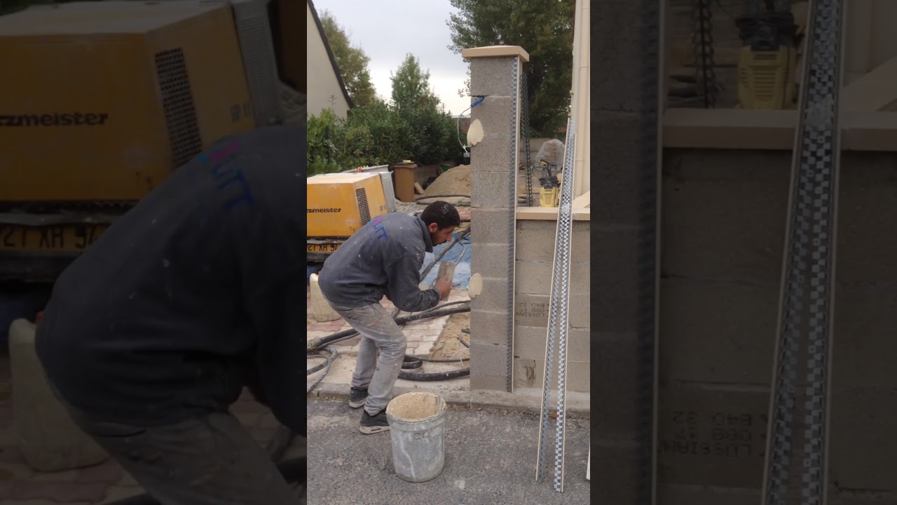 Entreprise de ravalement de façade comment poser des baguettes d'angle .