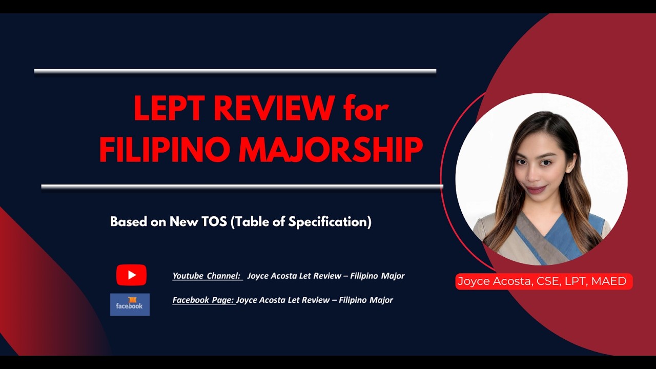 LET REVIEW FILIPINO MAJORSHIP PART 8 (BASED ON NEW TOS AND WITH RATIONALIZATION)