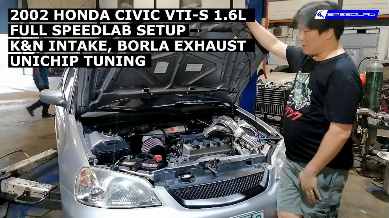2002 Honda Civic Full Setup, K&N Intake, Borla Exhaust, Unichip Tuning