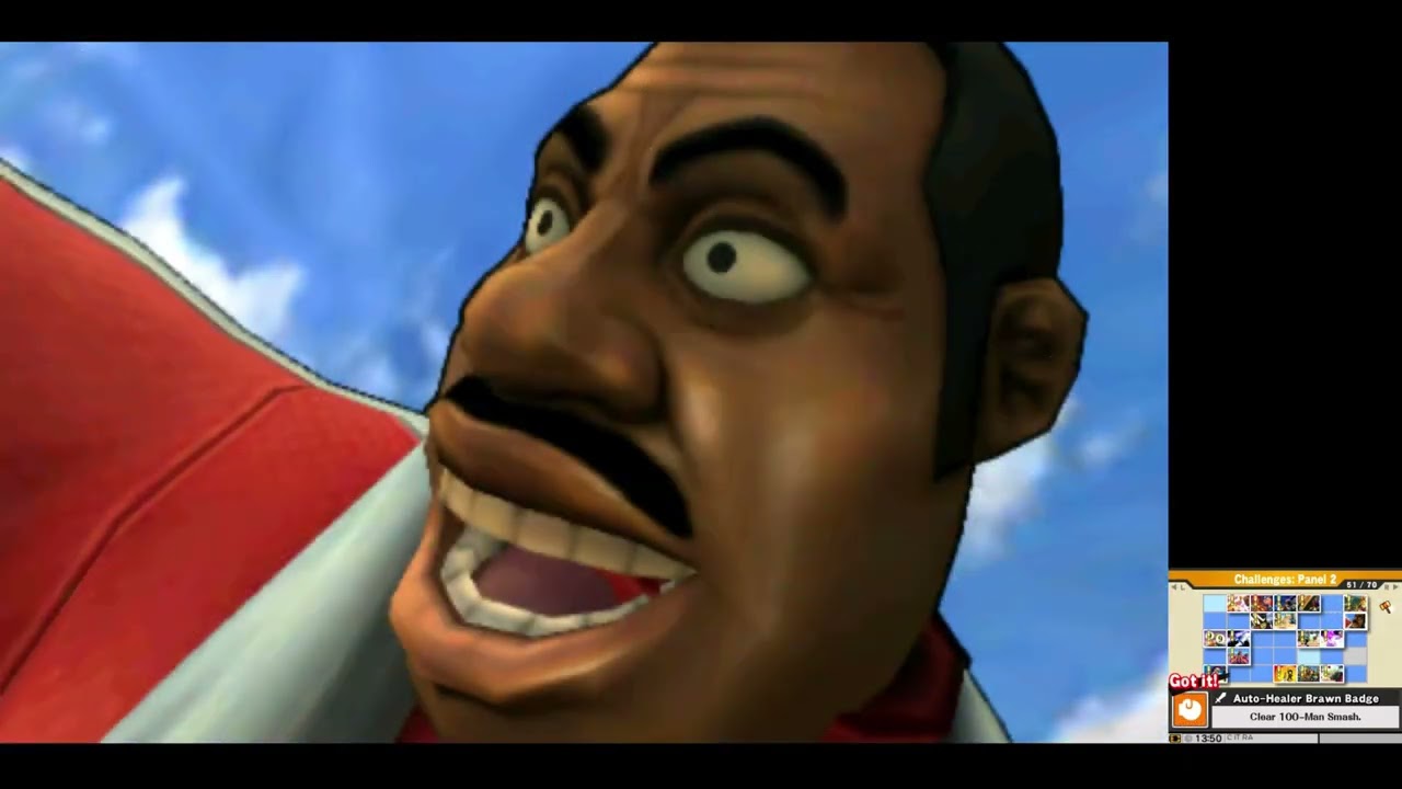 Let’s Play Super Smash Bros for 3DS Part 44 - 100 Man Smash + Unlocking Wario/a lot of other stuff