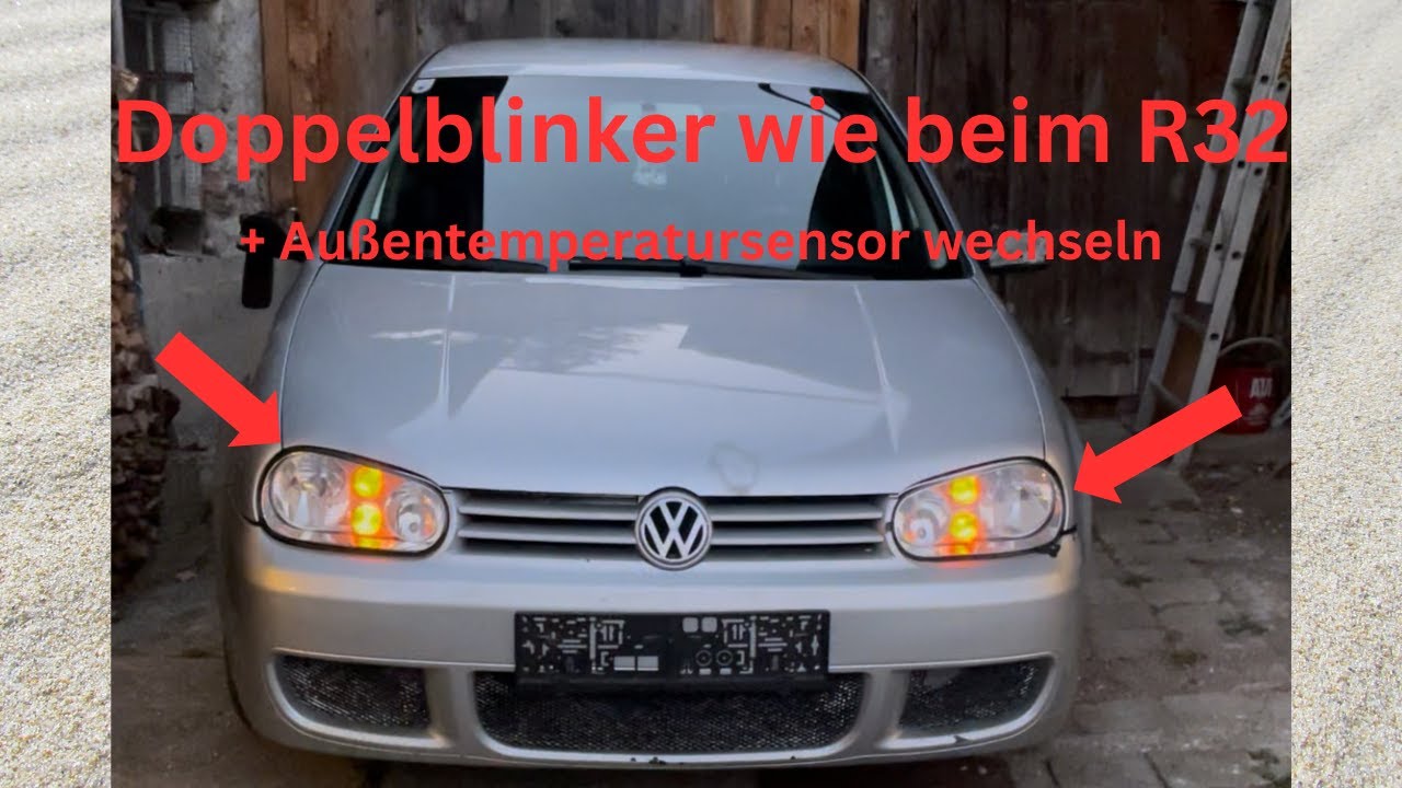R32 - Der Graue Golf bekommt Doppelblinker wie beim R32 + Außentemperaturanzeige tauschen