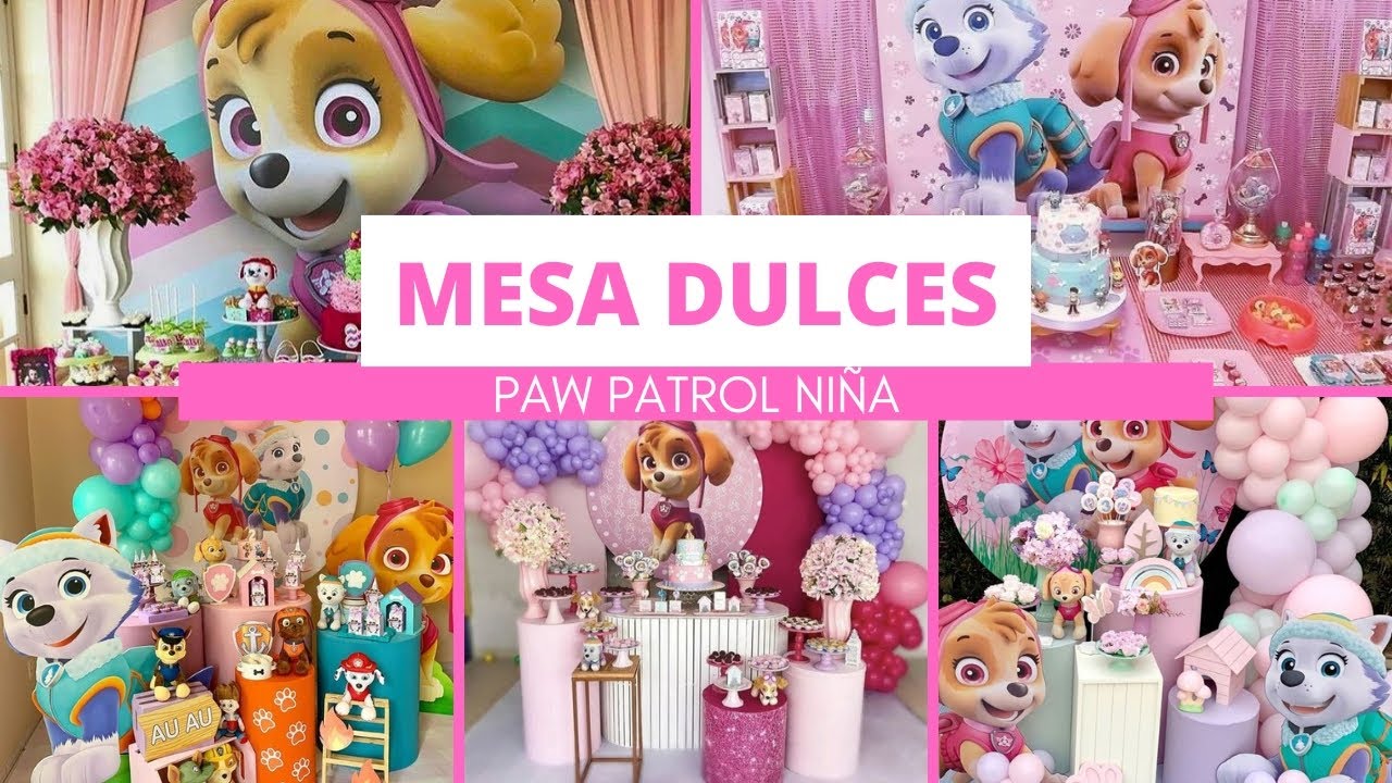 🐾🍬 Ideas de Mesas de Dulces para una Fiesta de Paw Patrol para Niña