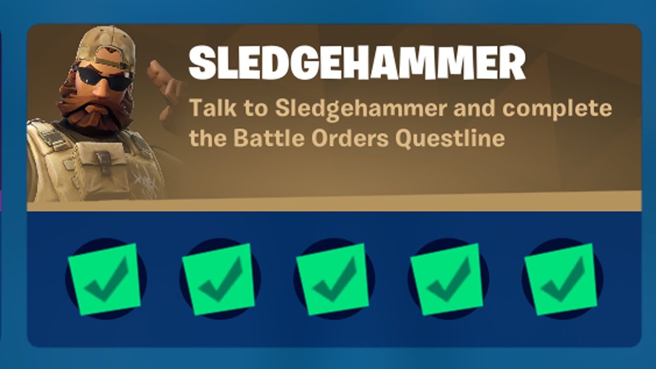 How To Complete Sledgehammer the battle order Quest Punchcard Fortnite
