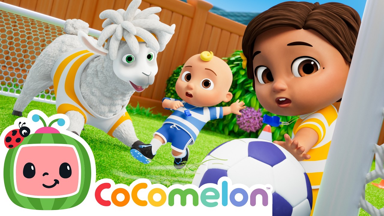 Soccer Tournament Song & Play Pretend Animals 🫎⚽ | CoComelon Nursery Rhymes & Kids Songs