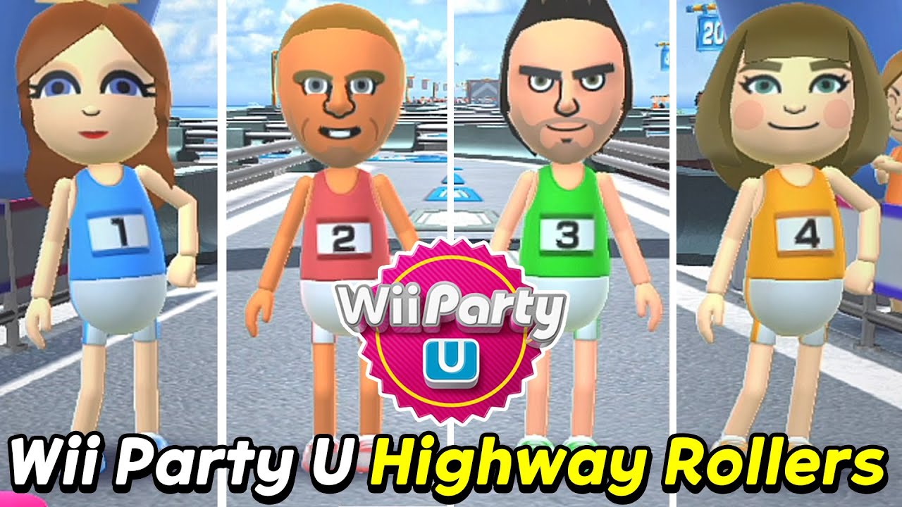 Wii Party U Highway Rollers Gameplay Daisy vs Jose vs Guillermo vs Millie |  AlexGamingTV
