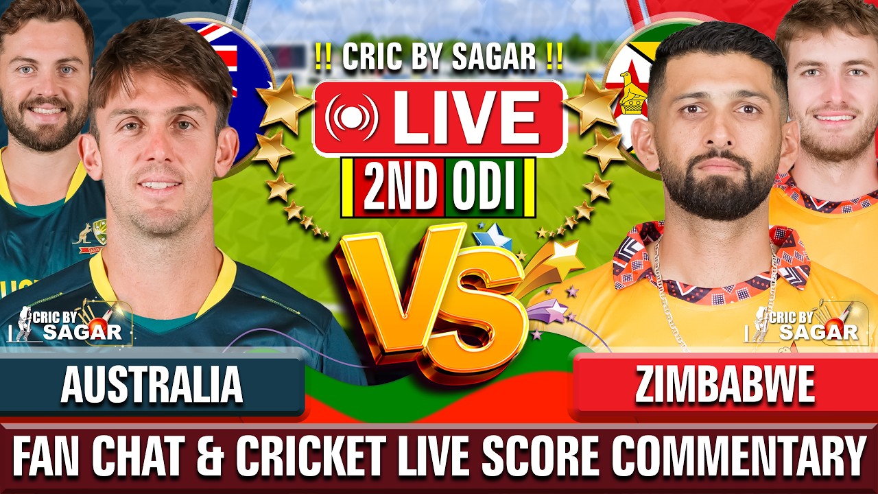 Australia vs Zimbabwe | AUS vs ZIM 2nd ODI | Cricket Live Score Commentary | 18 Sep 2026