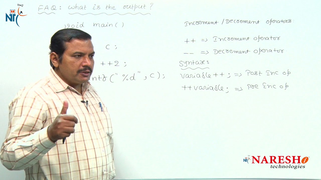 Increment Operator | C Technical Interview Questions and Answers | Mr. Ramana