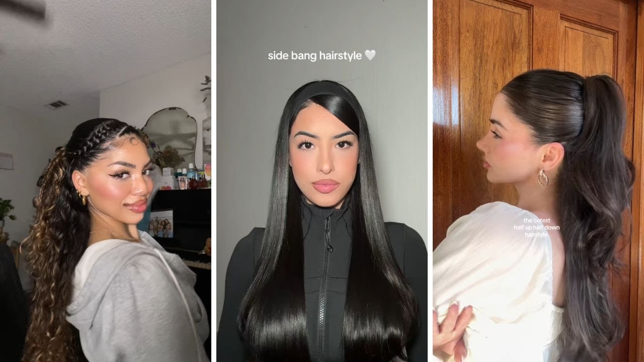 Подборка идей причесок из TikTok (55 видео)