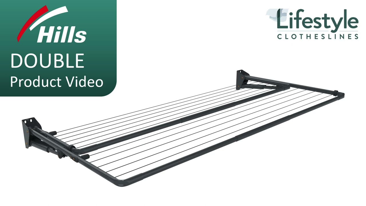 Hills Double Folding Clothesline Product Video