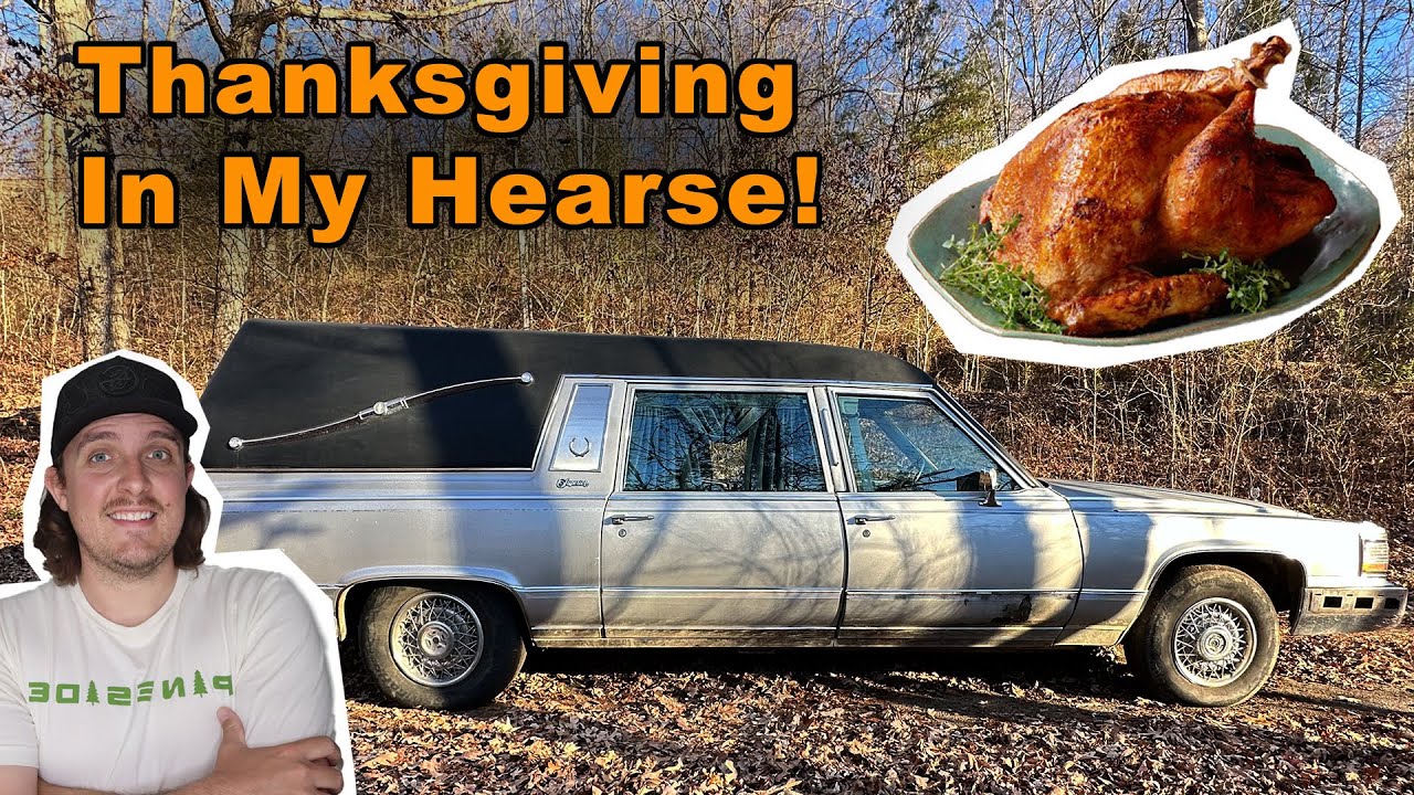 I Spent Thanksgiving In My Hearse Camper! (Full Meal Prep)