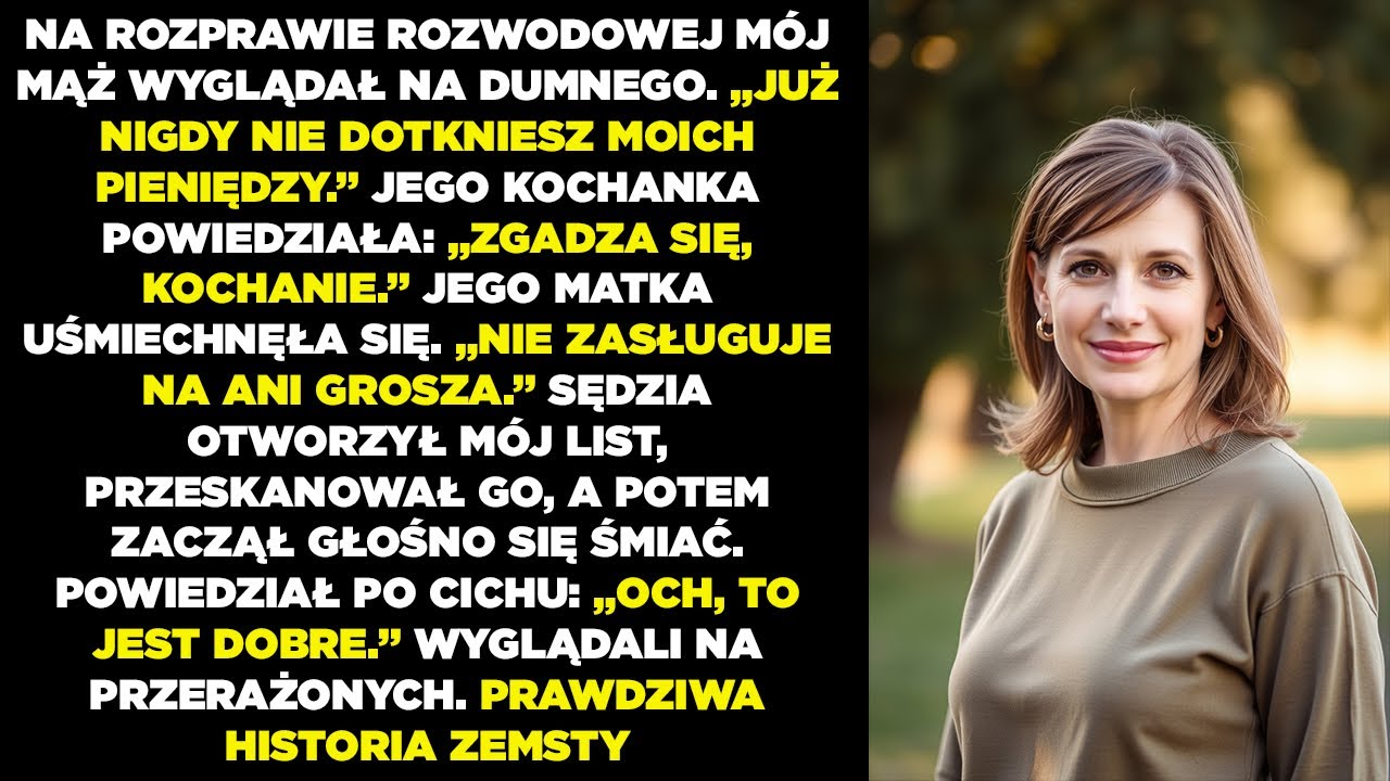 Powiedział: „Nigdy więcej nie dotkniesz moich pieniędzy”. Sędzia nie mógł przestać się śmiać