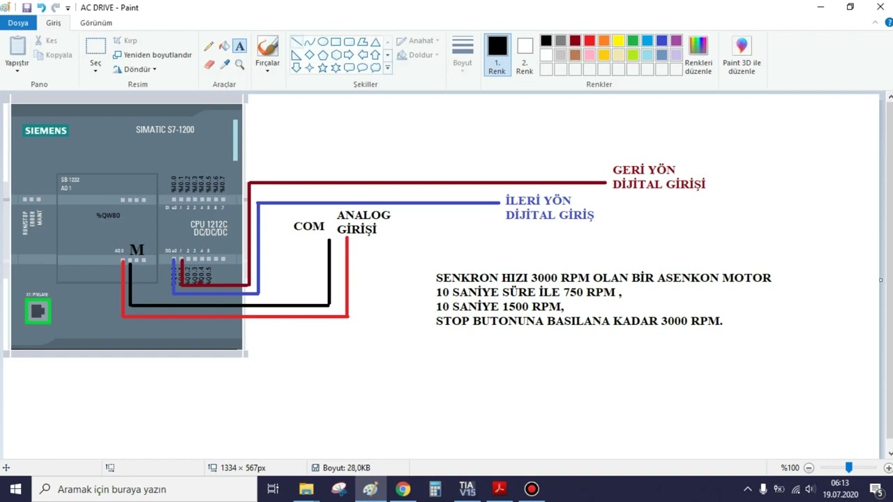 54 PLC Programlama 52 S71200 PLC ASENKRON MOTOR HIZ KONTROL UYGULAMASI