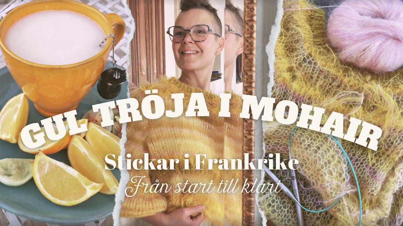 Smygtitt: Stickar gul tröja i mohair