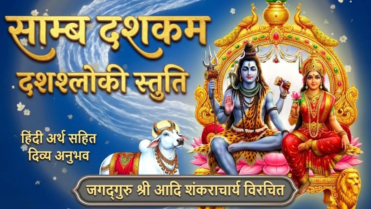 साम्ब दशकम | साम्ब शिव दशश्लोकी स्तुति | आदि शंकराचार्य | हिंदी अर्थ सहित