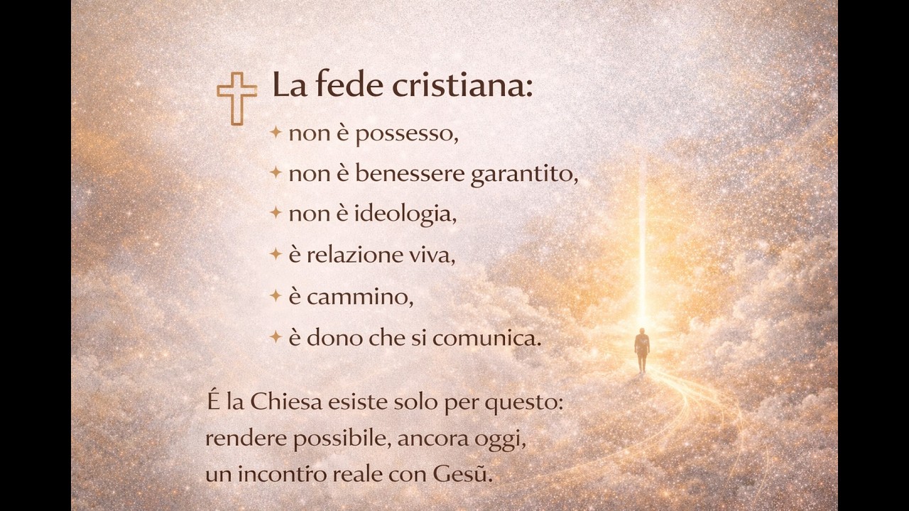Una fede che diventa strada - 11° LEZIONE