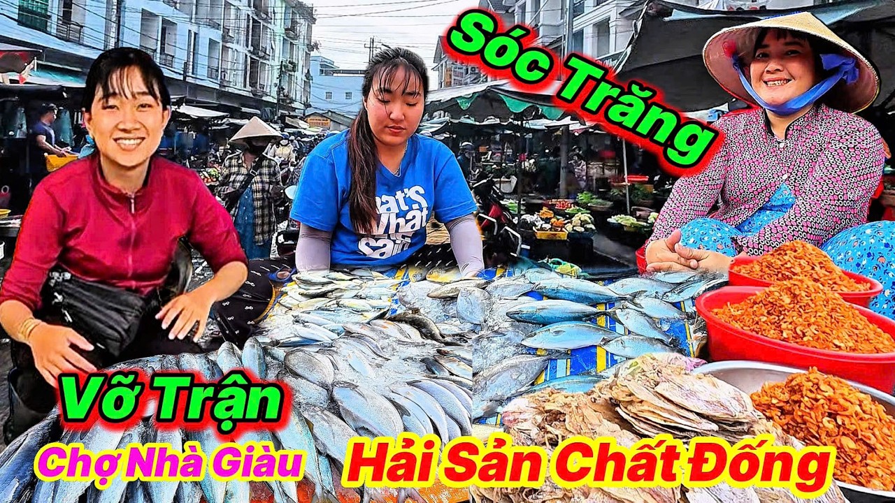 Vỡ Trận Hải Sản Chất Đống Đống Chợ Sóc Trăng Khu Chợ Nhà Giàu Tết 2026